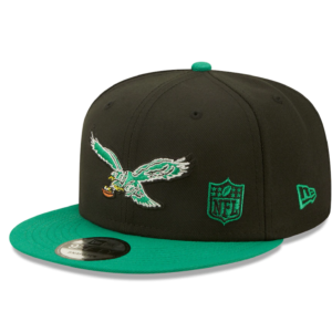 Philadelphia Eagles New Era Flawless 9FIFTY Snapback Hat – Black/Kelly Green