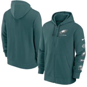 Philadelphia Eagles Nike Surrey Full-Zip Hoodie – Midnight Green