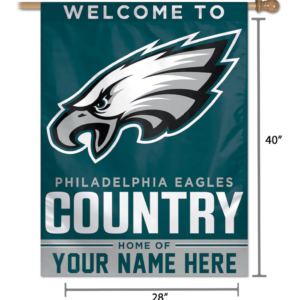 Philadelphia Eagles WinCraft Personalized 27” x 37” 1-Sided Vertical Banner