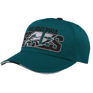 Philadelphia Eagles Youth On Trend Precurved A-Frame Snapback Hat – Midnight Green