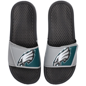 Philadelphia Eagles FOCO Youth Colorblock Big Logo Legacy Slide Sandals