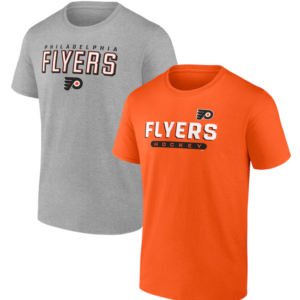 Philadelphia Flyers Fanatics Branded 2-Pack T-Shirt Set – Orange/Heathered Gray