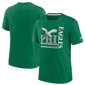 Philadelphia Eagles Nike Wordmark Logo Tri-Blend T-Shirt – Kelly Green