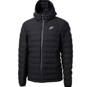 Philadelphia Eagles Cutter & Buck Mission Ridge Repreve Full-Zip Puffer Jacket – Black